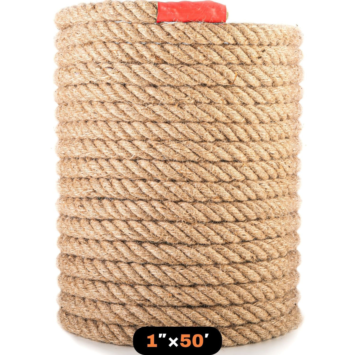 Manila Rope 1″×50′- Nautical Ropes - Natural Jute Rope - Large