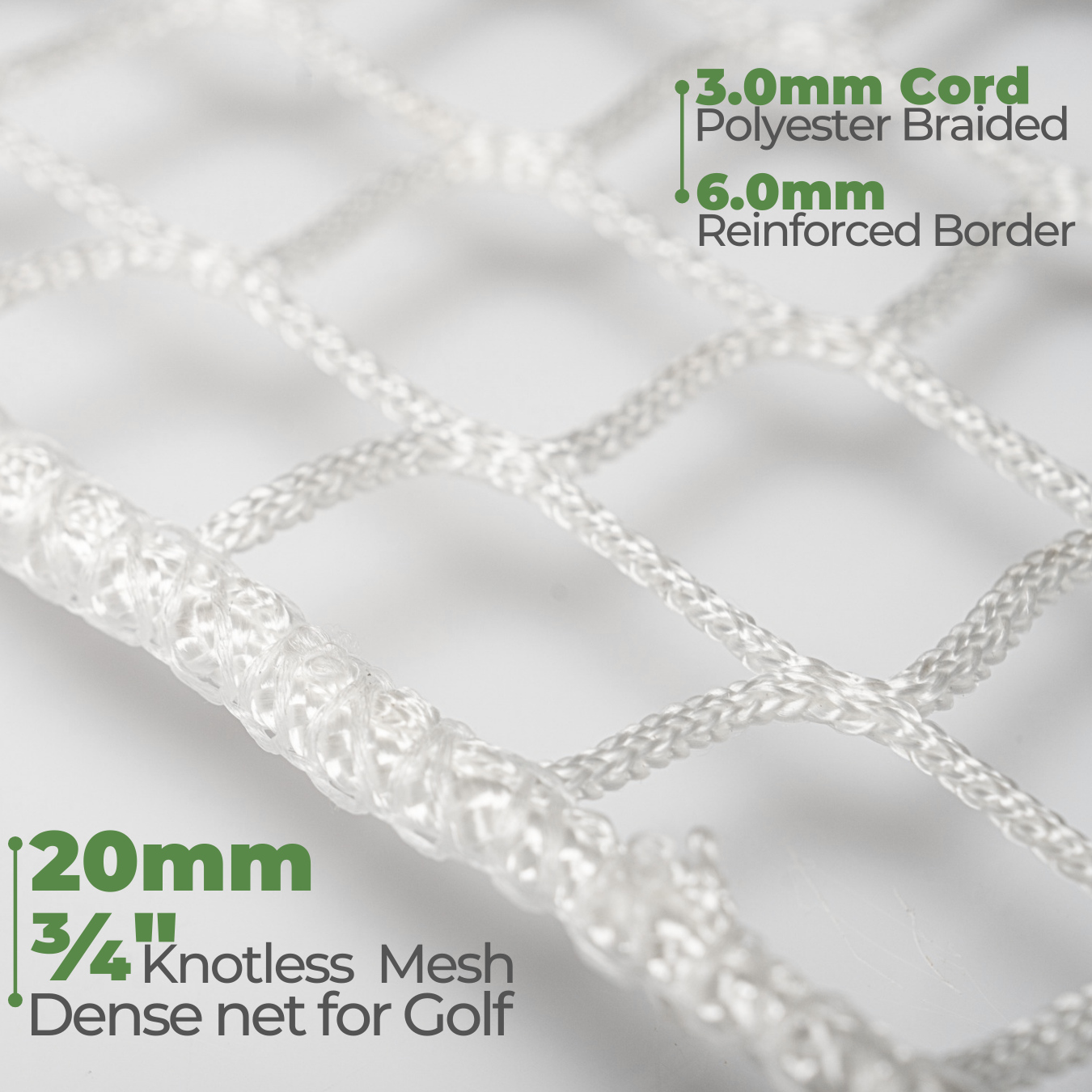 White Golf Netting Material 10'x15' - Golf Hitting Net for Backyard