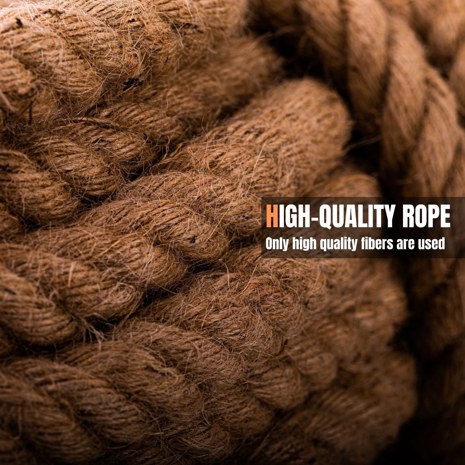 Manila Rope 1.5″×50′- Nautical Ropes - Natural Jute Rope - Large
