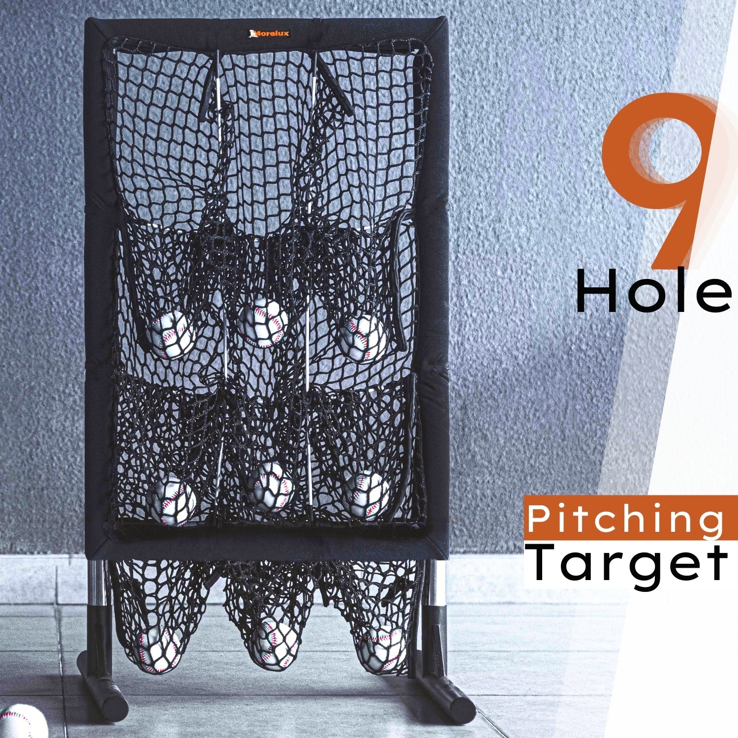 Pitching Net with Strike Zone - 9 Hole Pitching Target - Pitcher Practice Net - Baseball Net Aids for Training - Heavy Duty Pitching Equipment