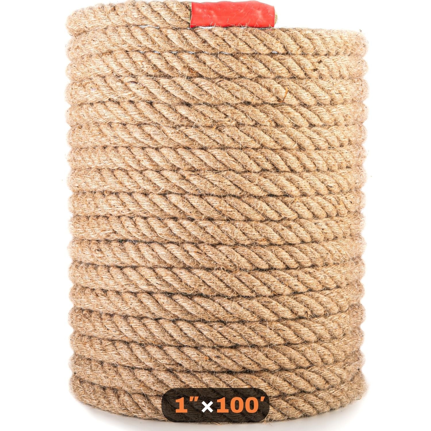 Manila Rope 1″×100′- Nautical Ropes - Natural Jute Rope - Large Decorative Hemp Rope - Thick Heavy Duty 